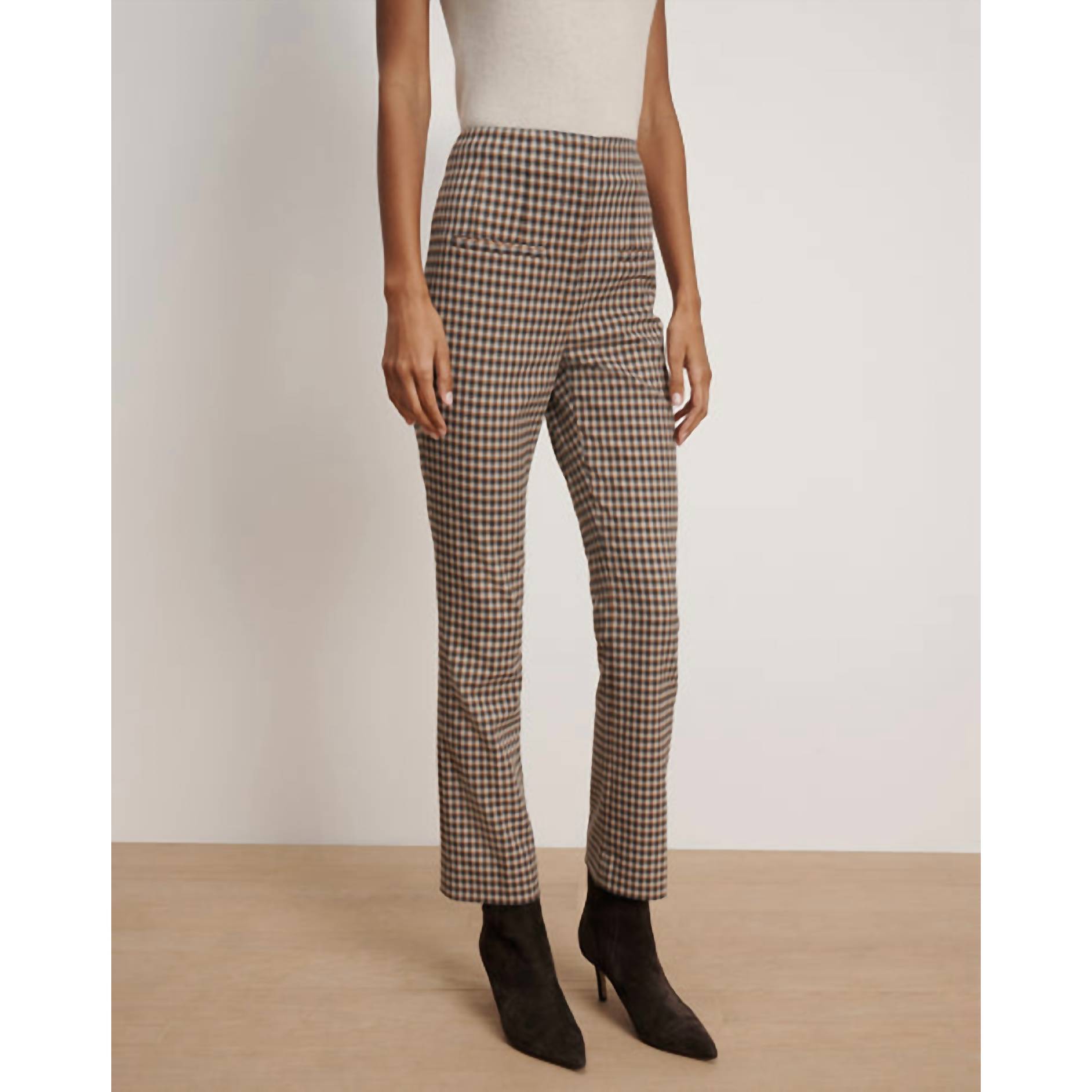 New Veronica Beard Kean Slim Leg Pant With Welt Pockets In Navy Multi
